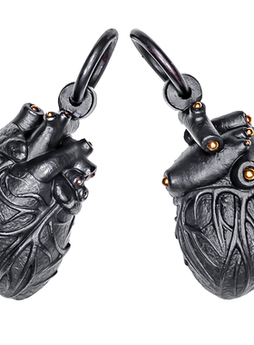 心脏黄金血液金吊坠925纯银