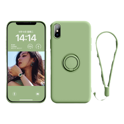 一体指环支架送手绳液态硅胶壳