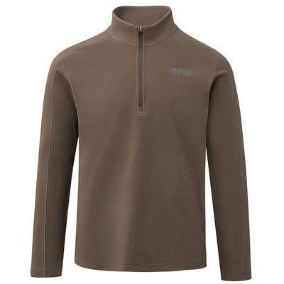 HH华夫格舒适保暖半拉链套头衫