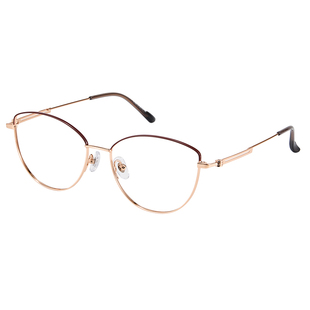 超轻金属猫眼细框眼镜女近视可配度数防蓝光护眼镜架方圆脸显脸小