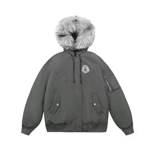 鹿山野 严选2025年新款韩系ins风派克服棉服外套女宽松工装棉衣潮