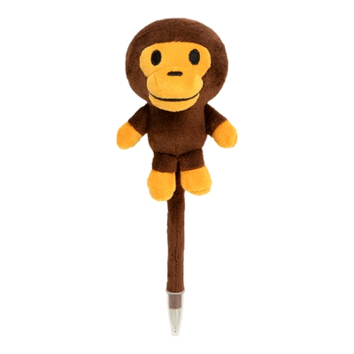 卡通小猴毛绒公仔圆珠笔