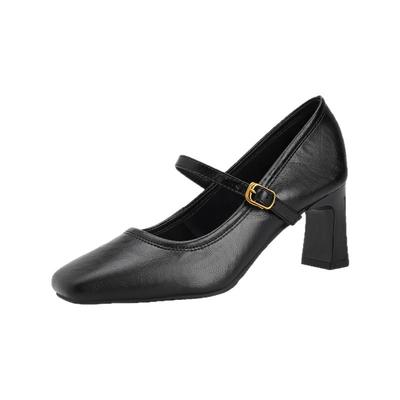 全真皮~超软不磨脚玛丽珍高跟鞋