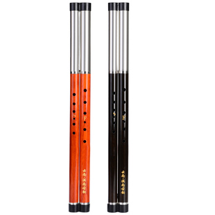 横吹黑檀木双管巴乌乐器C+G调降B+F调红木成人小朋友专用滇南古韵