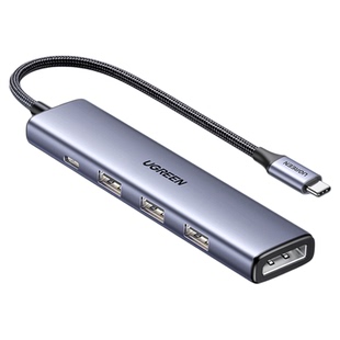 绿联Type-C转DP1.4扩展坞4K60Hz高清转换器带RJ45千兆网卡USB3.0拓展器100WPD充电