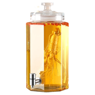 泡酒玻璃瓶家用高档密封容器人参药酒罐白酒酒坛子带龙头专用酒瓶