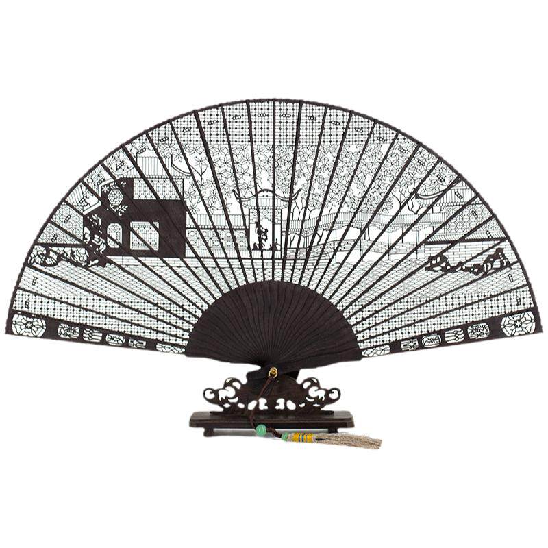 【中秋礼品】苏州伴手礼苏州檀香扇中国风镂空檀香木折扇工艺扇