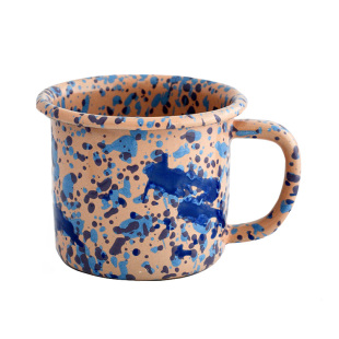 土耳其进口BORNN泼墨搪瓷杯子马克杯手工珐琅咖啡杯水杯牛奶杯子