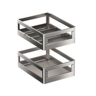 四季沐歌厨房橱柜铝合金调味拉篮调料篮抽屉式调料拉篮厨房收纳篮