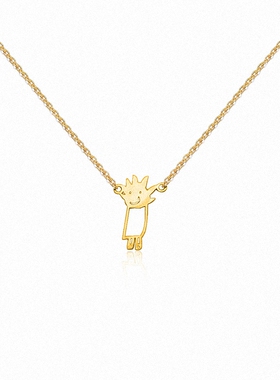 18K金纯银儿童学生INS原创锁骨链