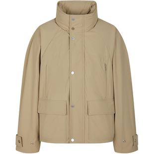 速写男装秋冬新款休闲宽松羽绒服短款简约轻暖纯色潮时尚舒适外套