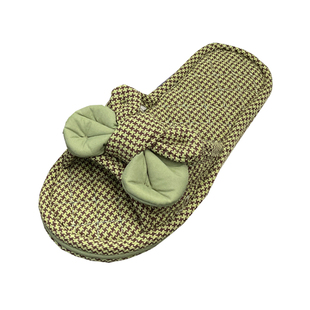 新款纯棉布艺三层加厚软底布底静音男女情侣家居室内地板拖鞋四季