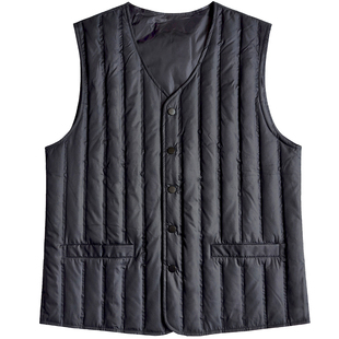 特胖爸爸轻薄真羽绒马甲内胆男老头加肥加大码中老年坎肩鸭绒背心