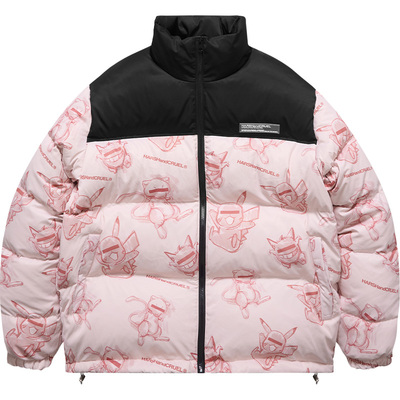 harshandcruel印花立领羽绒服