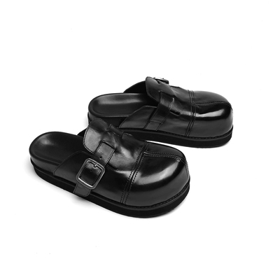 大头马皮高级手工水洗黑色