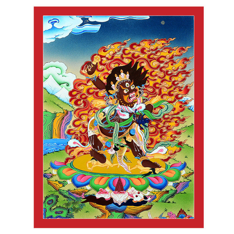 欧斯特金刚手唐卡装饰画