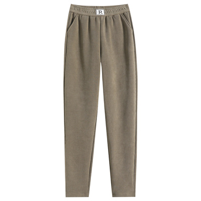 特厚加绒加厚运动裤女爆款雪尼尔羊羔绒哈伦休闲长裤灯芯绒妈妈裤