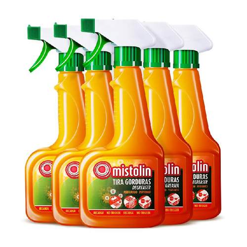mistolin油污清洁剂厨房去重油污545ml*5瓶油烟机灶台去油渍神器