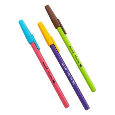 慕那美撞色书写超顺滑0.7圆珠笔