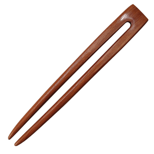 唐三把黑檀木方头发钗两齿U型古风半盘全盘配饰现代简约女头饰簪