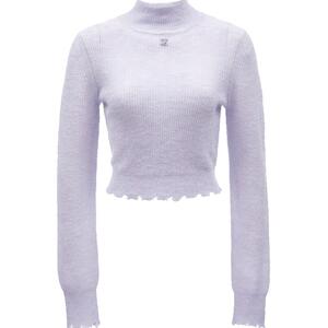 ONLY秋季简约百搭小高领修身短款针织衫女|124124004