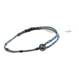 原创925银手工编织蜡绳红绳手绳 马年本命年国潮手链礼物同款脚绳