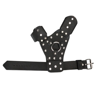 鱼镖射鱼钢板护手鱼轮腕带牛皮魔术贴打鱼弹弓凯夫拉加厚手套配件