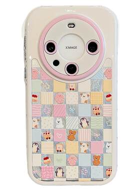 拓岚 适用华为pura70pro+手机壳Pura80ultra奶油羽纱九宫格jellycat小动物卡通mate70/60/50/40pro挂绳网红女