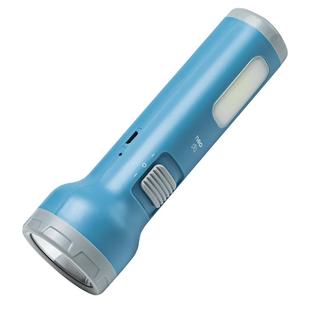 得力LED可充电手电筒家用双照明应急远射强光超亮户外便携小型