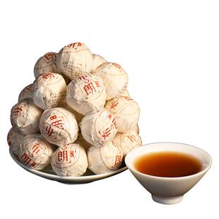 云南普洱茶熟茶龙珠布朗山老树纯料500克口粮茶叶沱茶散茶约60颗