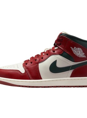 耐克男鞋Air Jordan 1 AJ1芝加哥白红绿中帮复古篮球鞋DQ8426-105
