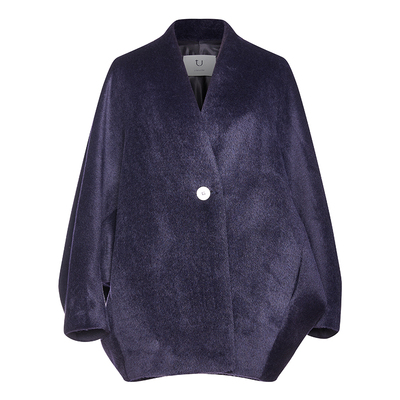 苏力短款羊驼绒毛呢外套