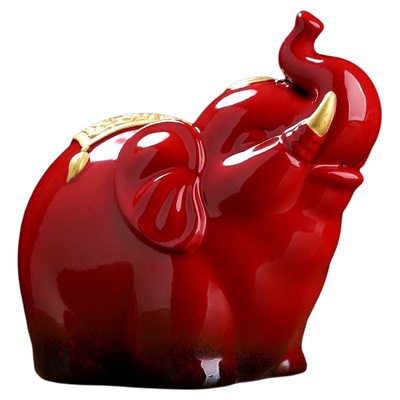 招财大象摆件高档礼盒装