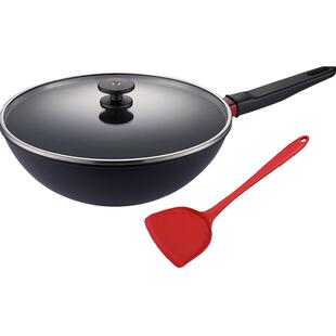 德国双立人不粘锅炒菜锅Now30cm中式家用炒锅电磁炉燃气适用