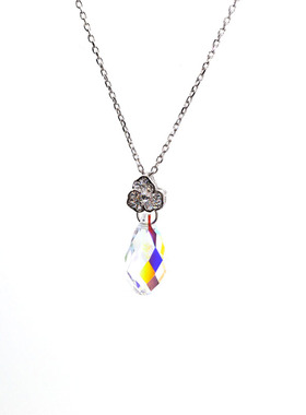 时光奥地利水晶吊坠925纯银女