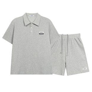 【陈伟霆同款】CANOTWAIT athome老钱风华夫格短袖套装秋季男女潮