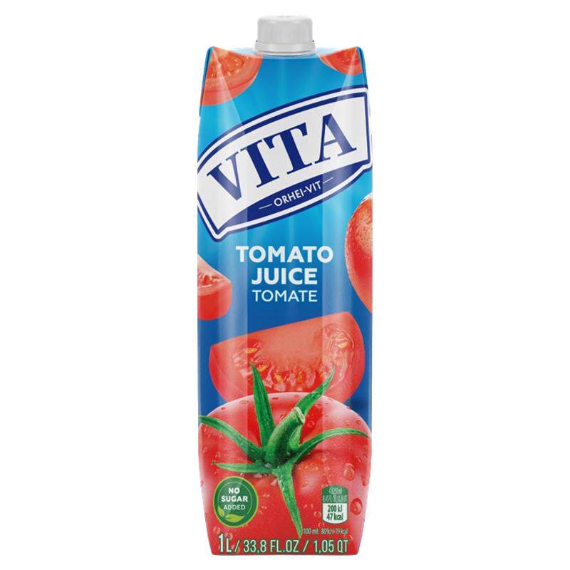 vita进口nfc纯番茄汁无添加原浆1L*2鲜榨西红柿汁果汁蔬菜汁调酒