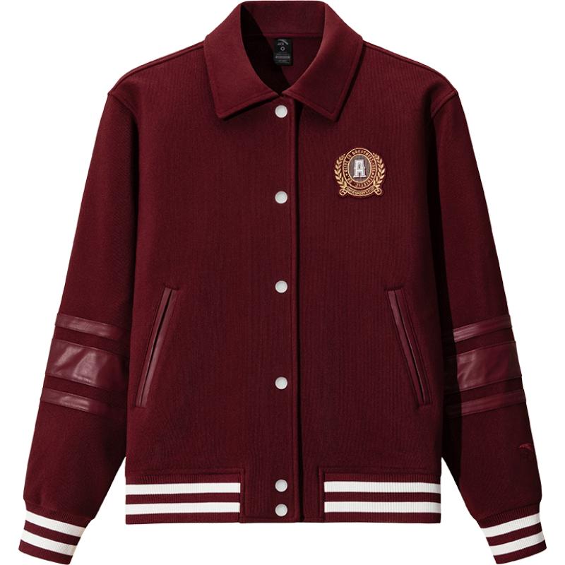 【关晓彤同款】安踏棒球服春季女子加绒复古学院风外套