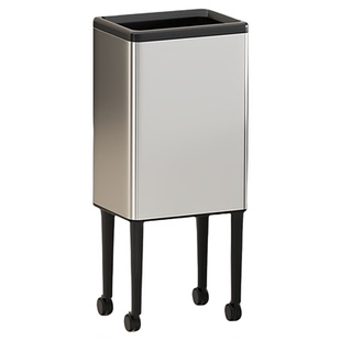 厨房垃圾桶高款可移动免弯腰客厅高个子家用带轮大容量不锈钢新款