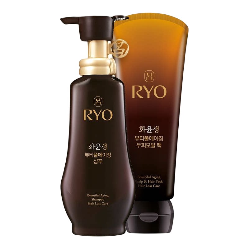 吕极参润黑发洗发液350毫升护发精华素230毫升四季适用进口版中泡