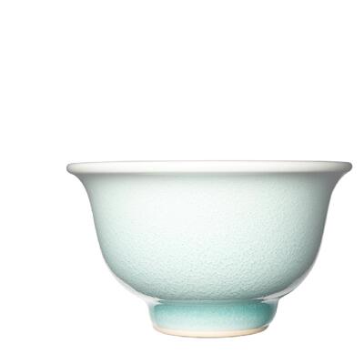 景德1004柴窑烧翠青压手杯