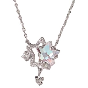 「闪耀双子星」幻彩星星项链轻奢小众高级感锁骨链简约闺蜜ins新