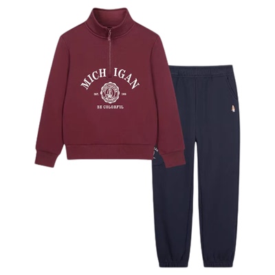 暇步士男童卫衣卫裤两件套