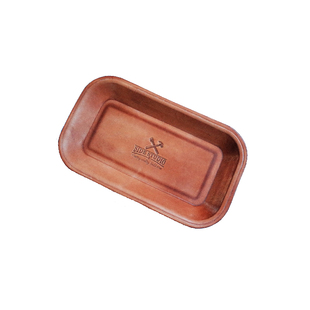 进口植鞣真皮塑形盘北欧复古玄关钥匙文玩首饰手表收纳盒皮盘托盘