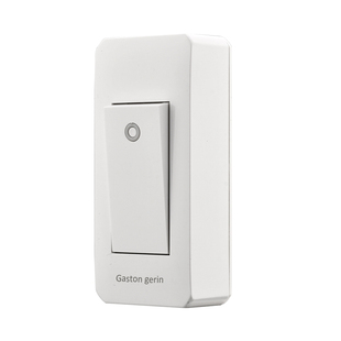 明装单控开关220V白色卧室床头按钮一开双控单线迷你手捏小开关