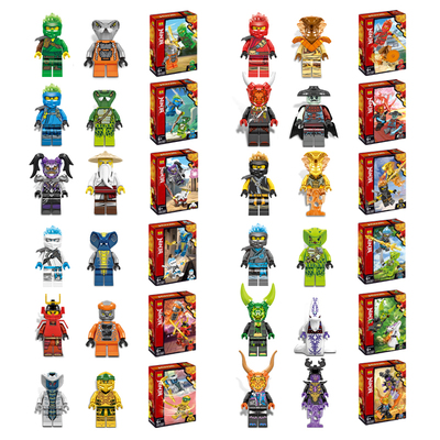 适用乐高幻影忍者人仔积木小人凯杰寇摩托车抽抽乐男孩拼装玩具