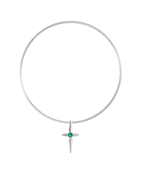 项链银十字链星星原创小众设计师