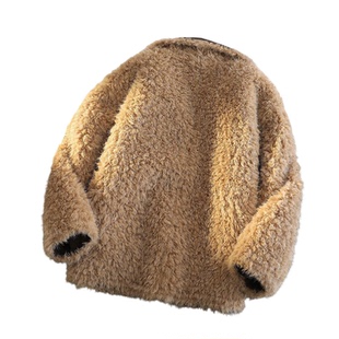 皮毛一体男士冬季大码加绒加厚皮衣短款机车服皮袄男装羊羔毛外套