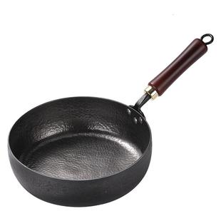 章丘加深平底锅手工锻打铁锅烙饼煎饼锅不粘锅无涂层牛排煎锅炒锅