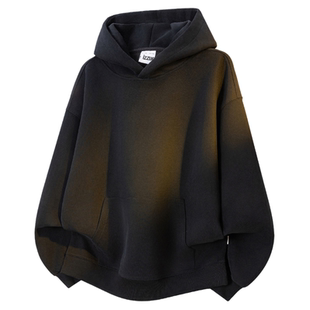 it izzue美式重磅连帽卫衣男2026春季新款宽松休闲情侣针织外套Y